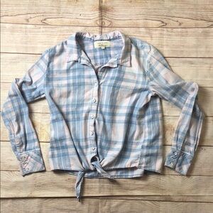 Cloth & Stone Pastel Plaid Shirt 💜